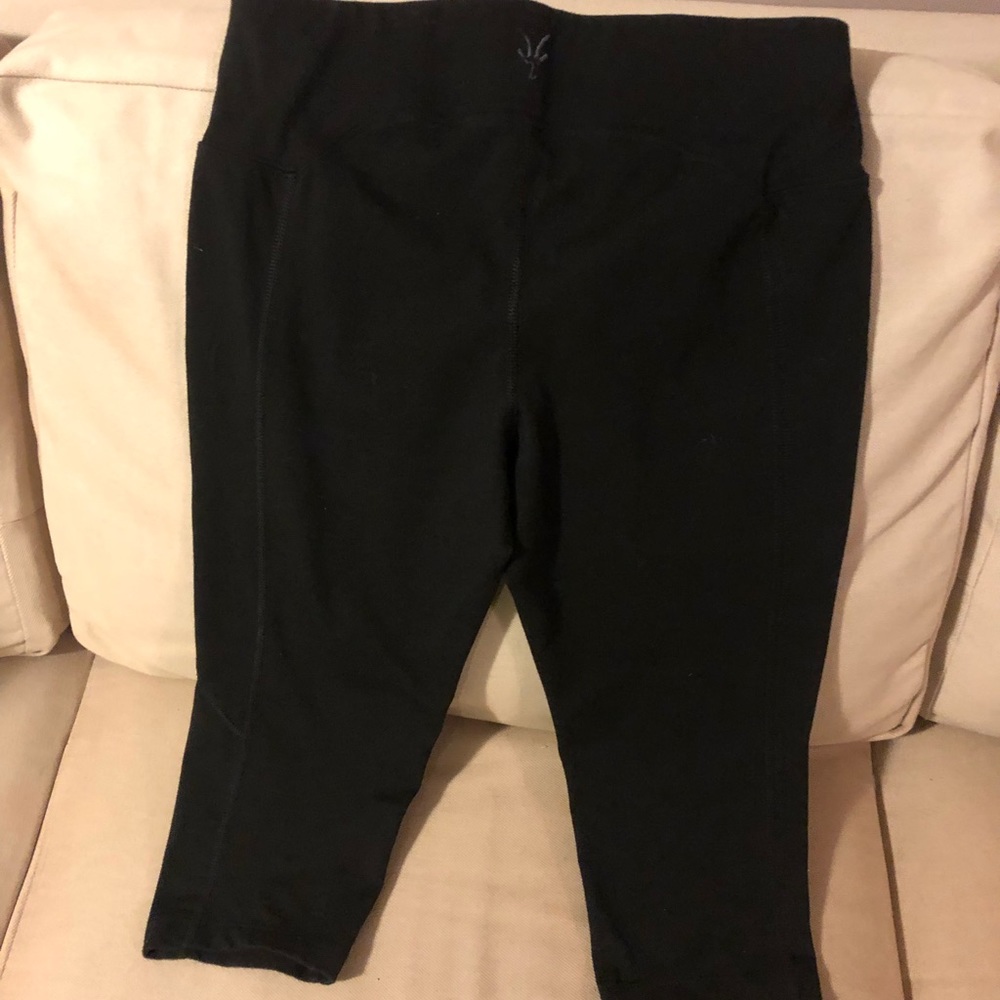 Ibex black womens x-small organic cotton/merino wool just below the knee legging